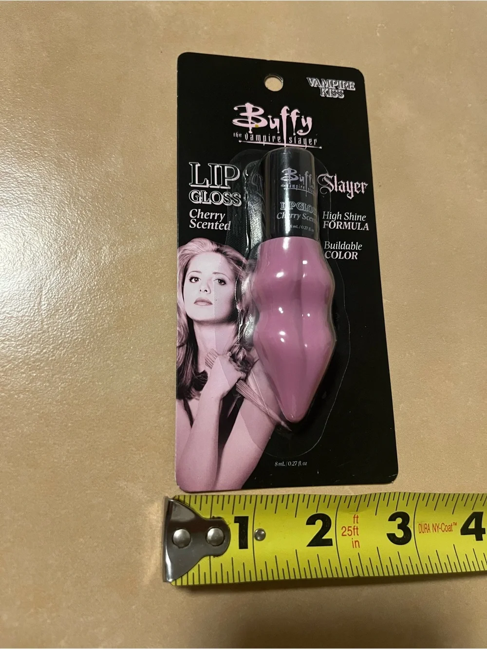 NWT Buffy The Vampire Slayer Lip Gloss & Heart Lip Balm Keychain Duo Set